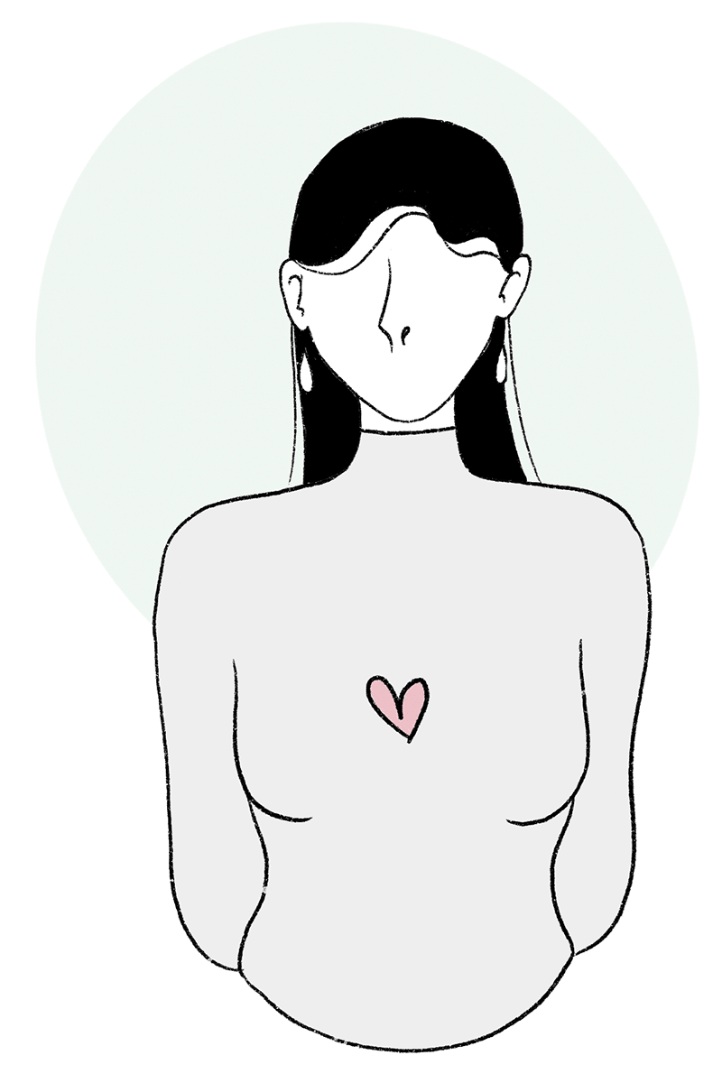 A random person with a heart
